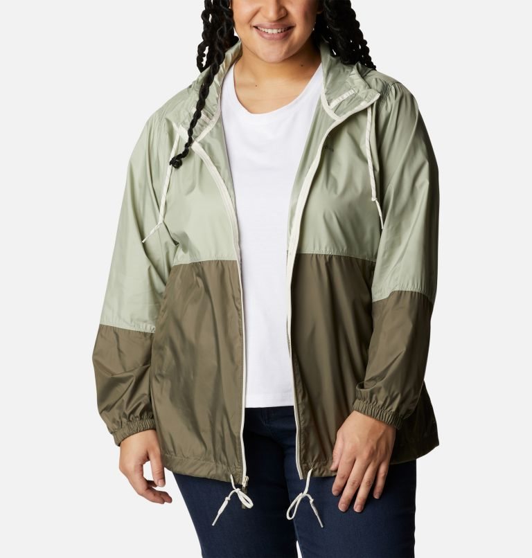 Jacheta Columbia Flash Forward Windbreaker Dama Masline Verzi | Plus Size FV0Z98AMS